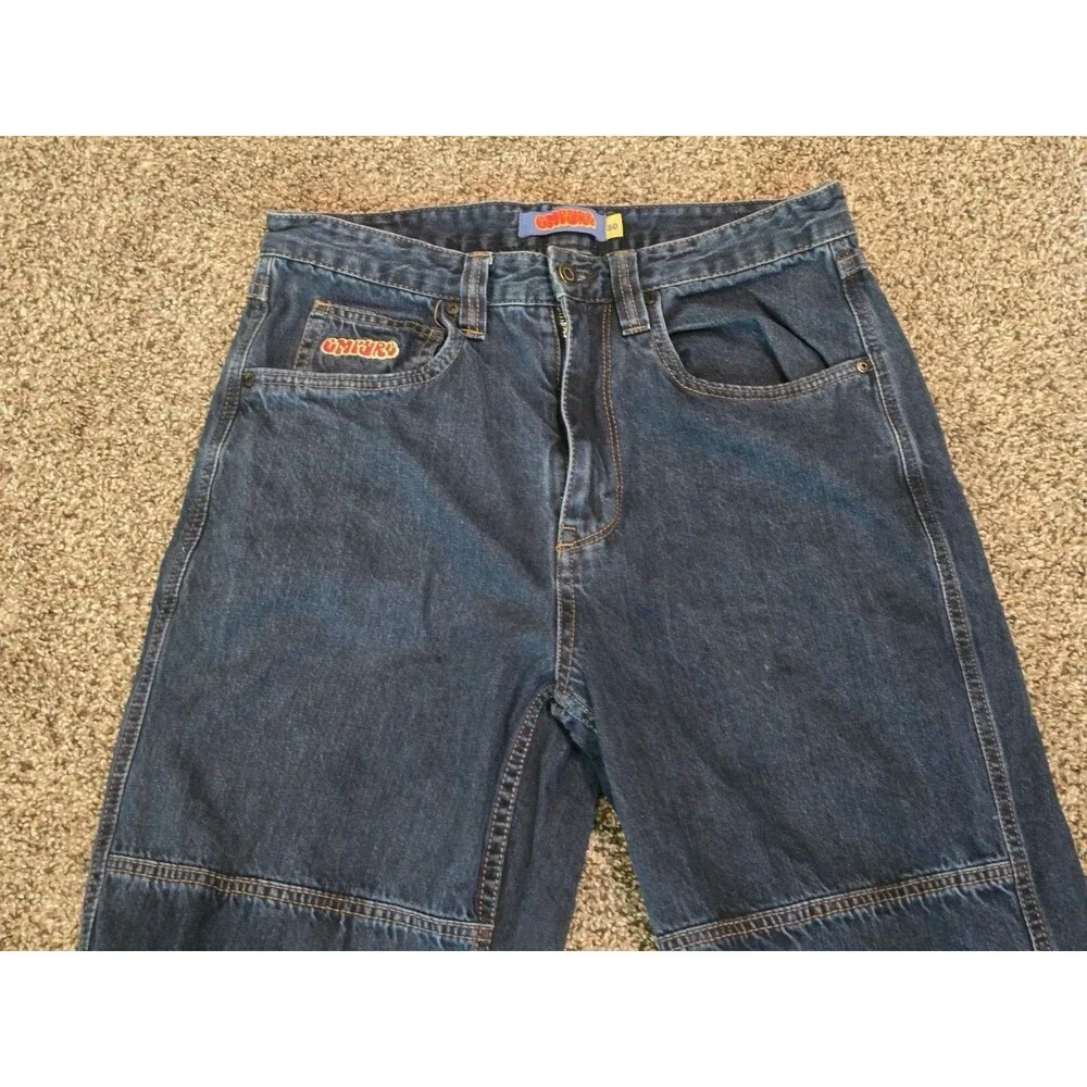 Empyre Jeans Mens Relaxed Blue 5 Pocket Denim Streetwear Skate Y2K 30